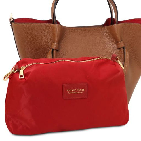 Legame - Leather shopping bag - Large size